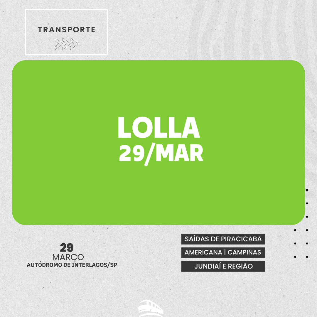 Transporte Lollapalooza 29/03/2025